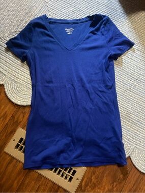 Merona Royal Blue V-Neck Short Sleeve Tee